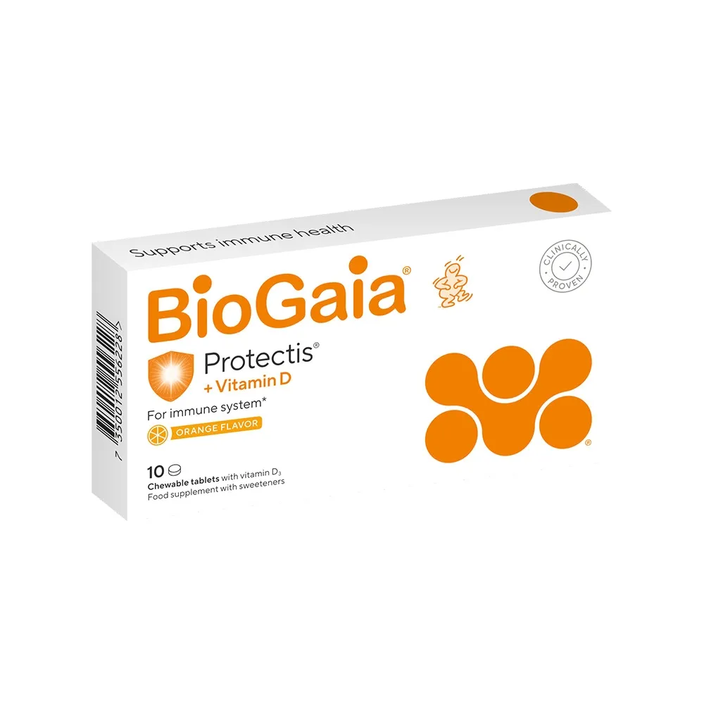 BIOGAIA tabletės su vitaminu D3 PROTECTIS, N10 -  