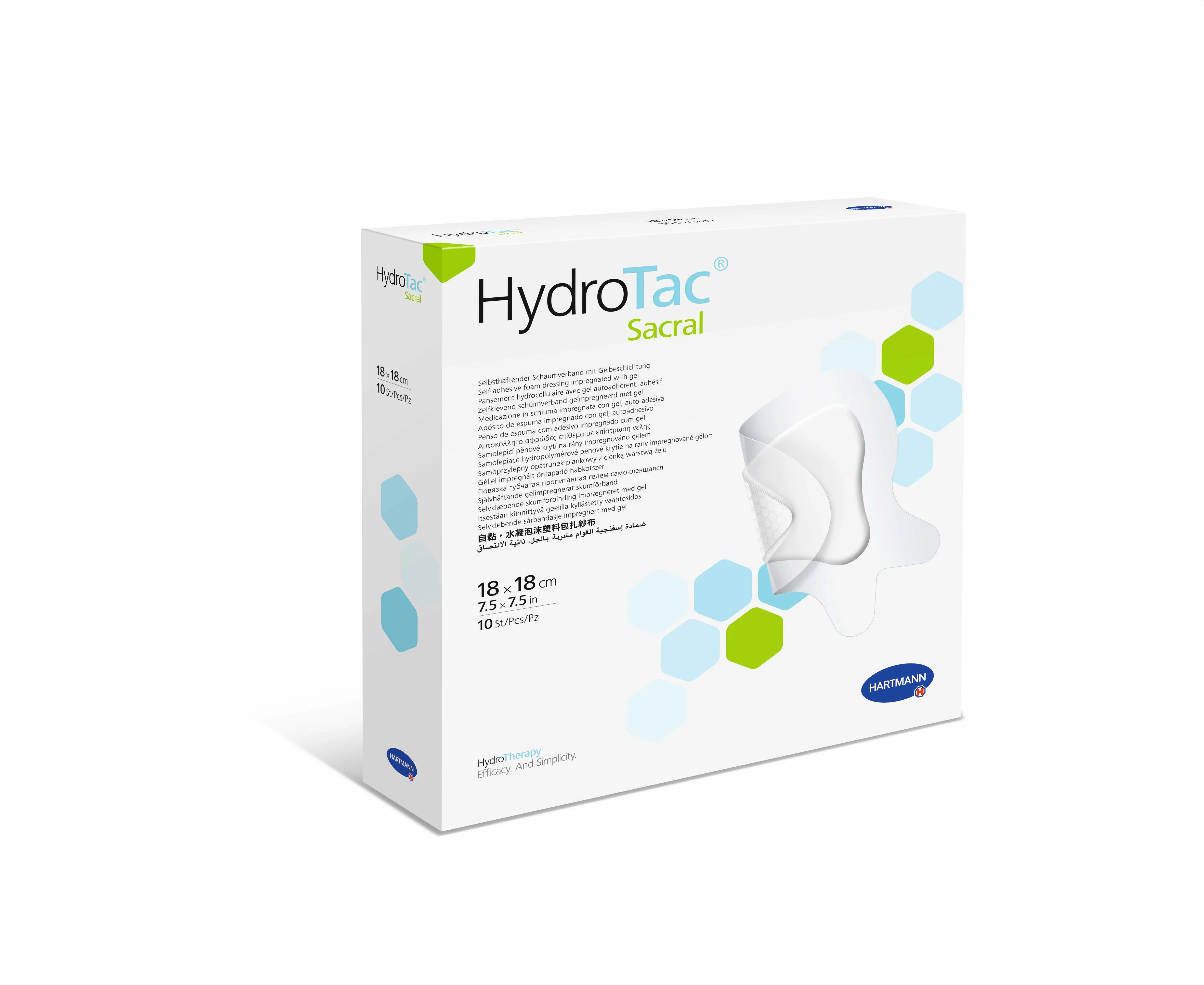 HYDROTAC SACRAL putų tvarstis  su hidrogeliu 18x18cm, 10 vnt. -  