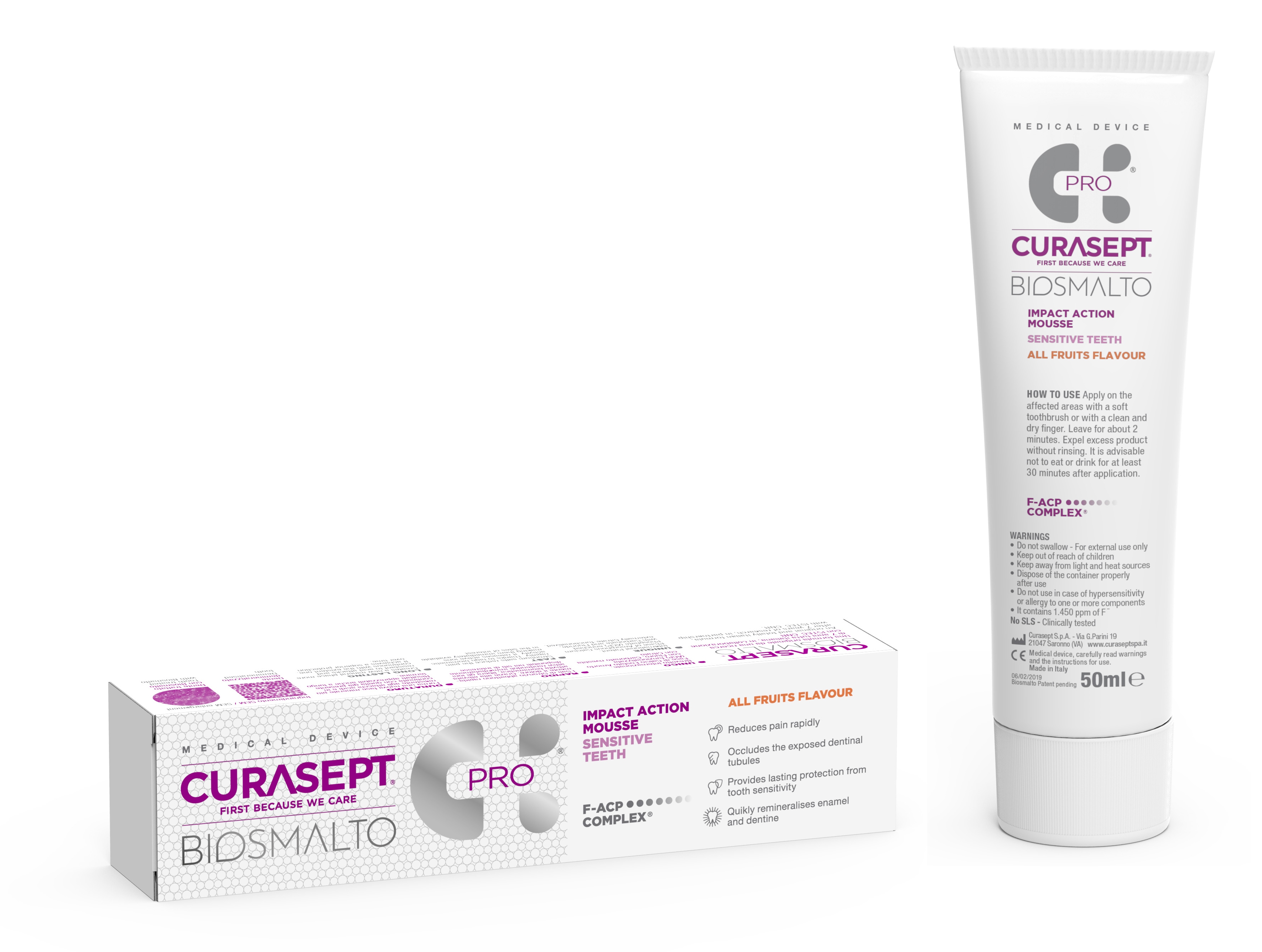 CURASEPT dantų gelis jautriems dantims BIOSMALTO SENSITIVE, 50ml -  