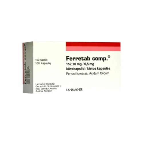 Ferretab comp. pailginto atpalaidavavimo kietosios kapsulės N100 -  