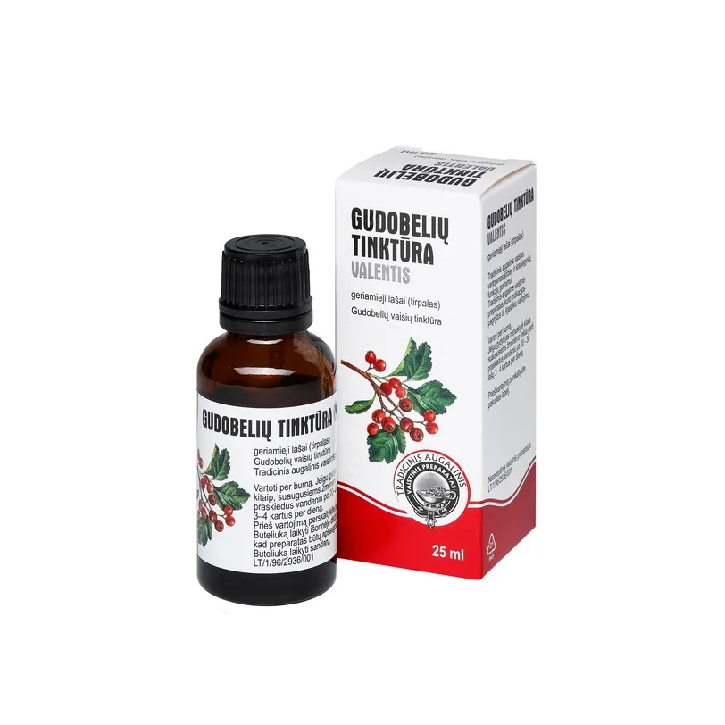 Gudobelių tinktūra Valentis geriamieji lašai 25ml -  