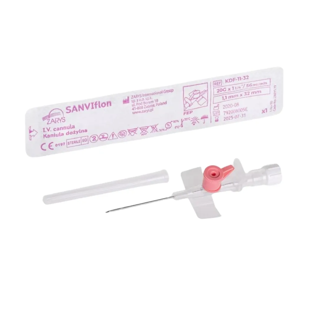 Kateteris, intraveninis 20G (rožinis) -  