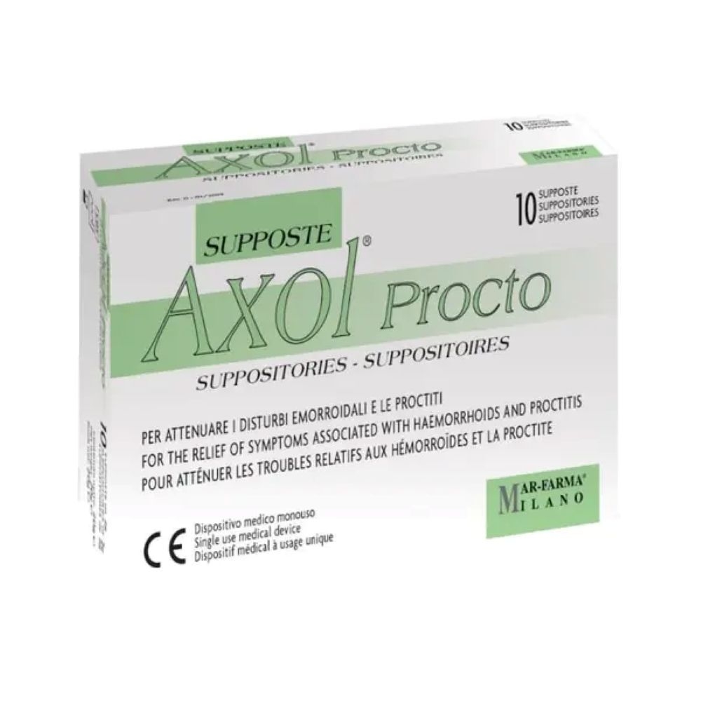 AXOL PROCTO tiesiosios žarnos žvakutės, 2g, N5 x 2 -  