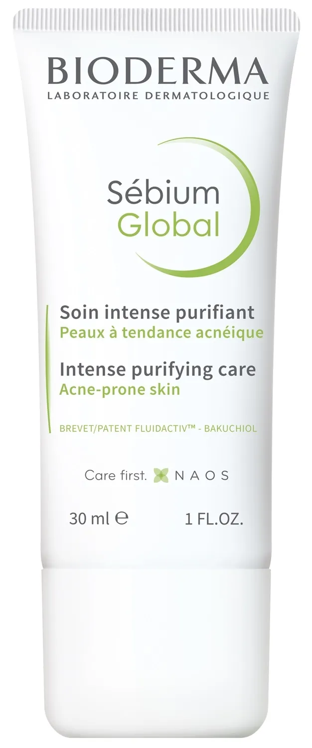 BIODERMA kremas reaktyviai spuoguotai odai SEBIUM GLOBAL, 30ml -  