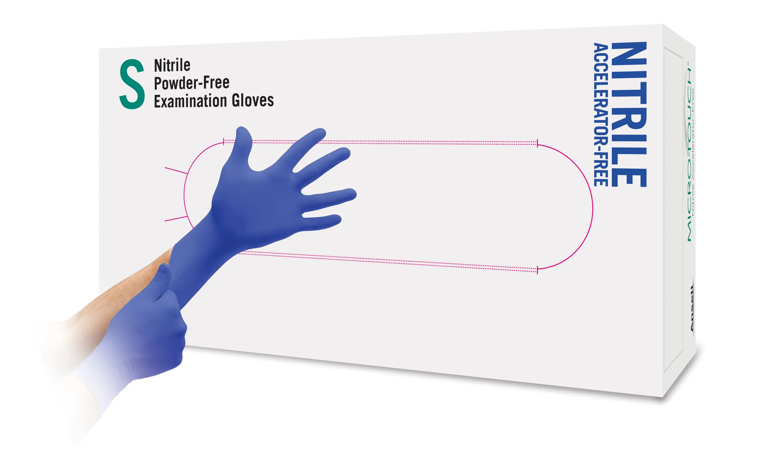 MICRO-TOUCH nesterilios pirštinės NITRILE ACCELERATOR-FREE, S, N100 -  