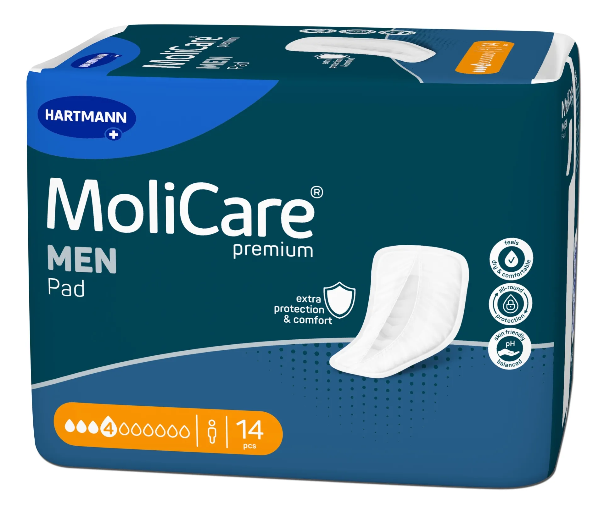 MOLICARE PREMIUM MEN PAD įklotai, 4 lašai 14vnt. -  
