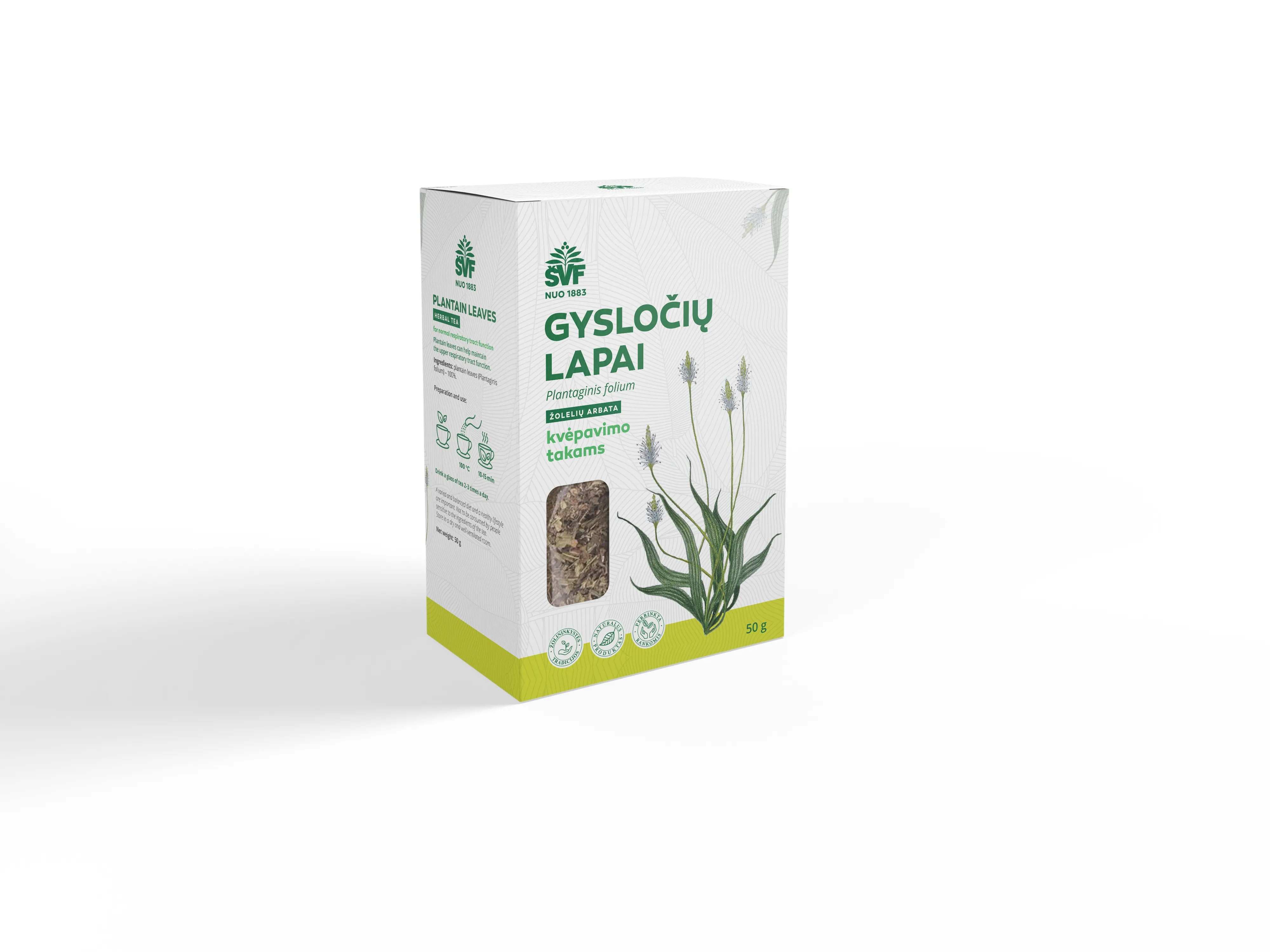 ŠVF žolelių arbata GYSLOČIŲ LAPAI, 50g -  