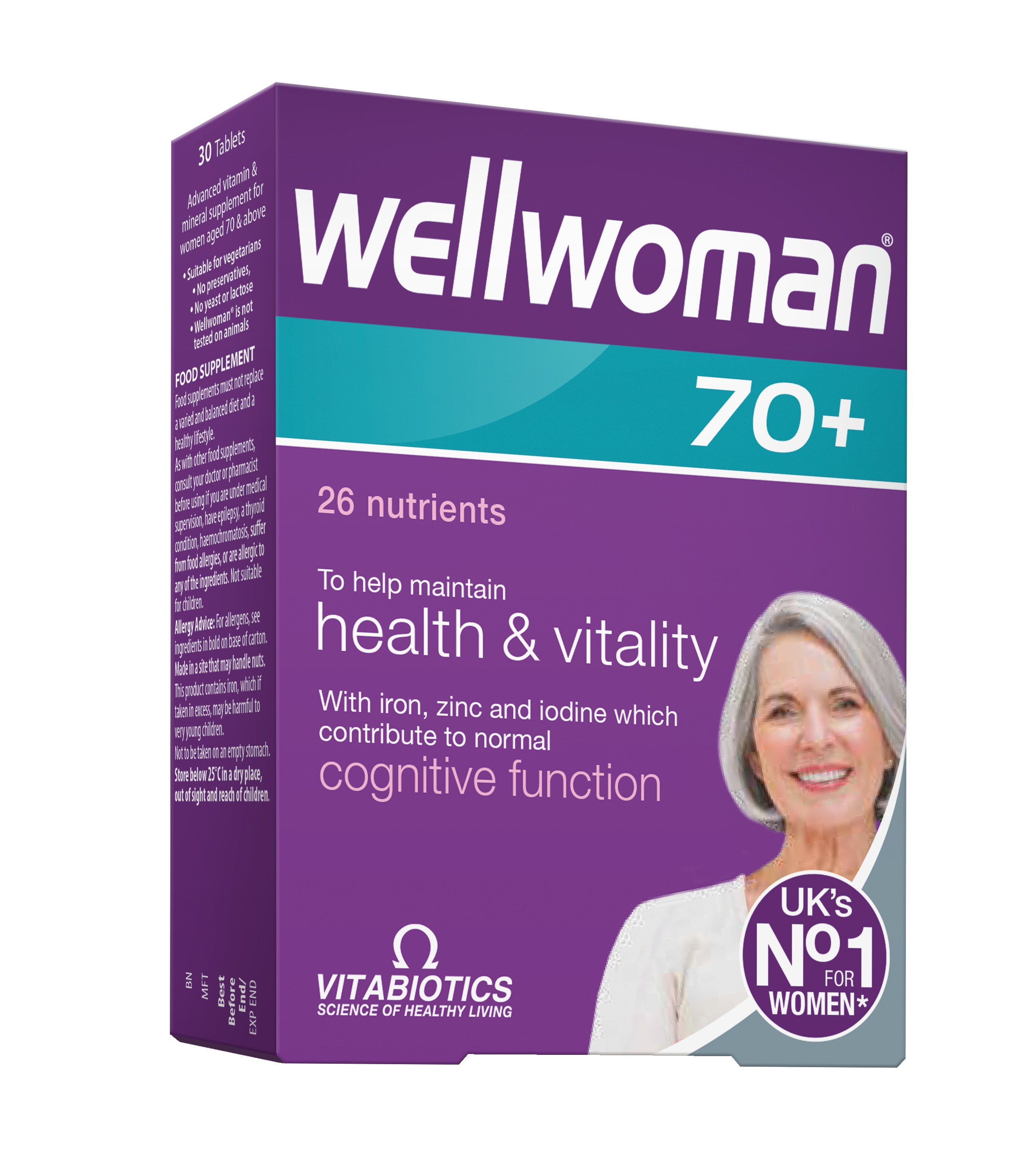 WELLWOMAN 70+, 30 tablečių -  