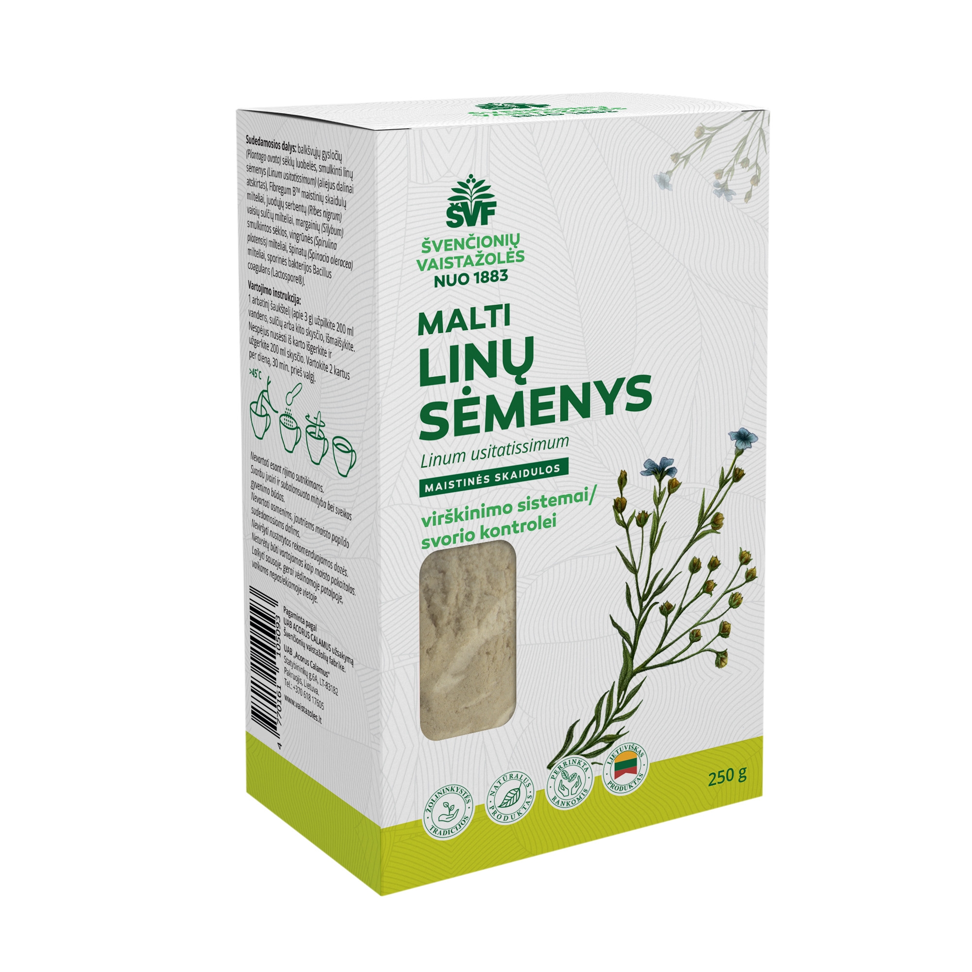 Švenčionių vaistažolės Malti linų sėmenys, 250 g -  