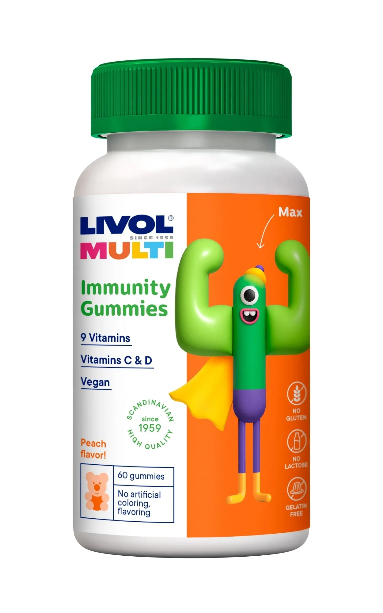 LIVOL MULTI Immunity Vegan guminukai, 60 gum. -  