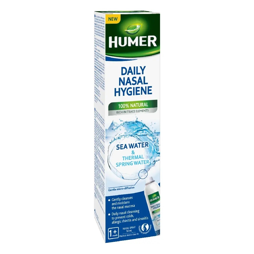 HUMER, kasdienei nosies higienai, terminis jūros vandens puršk., 50ml -  