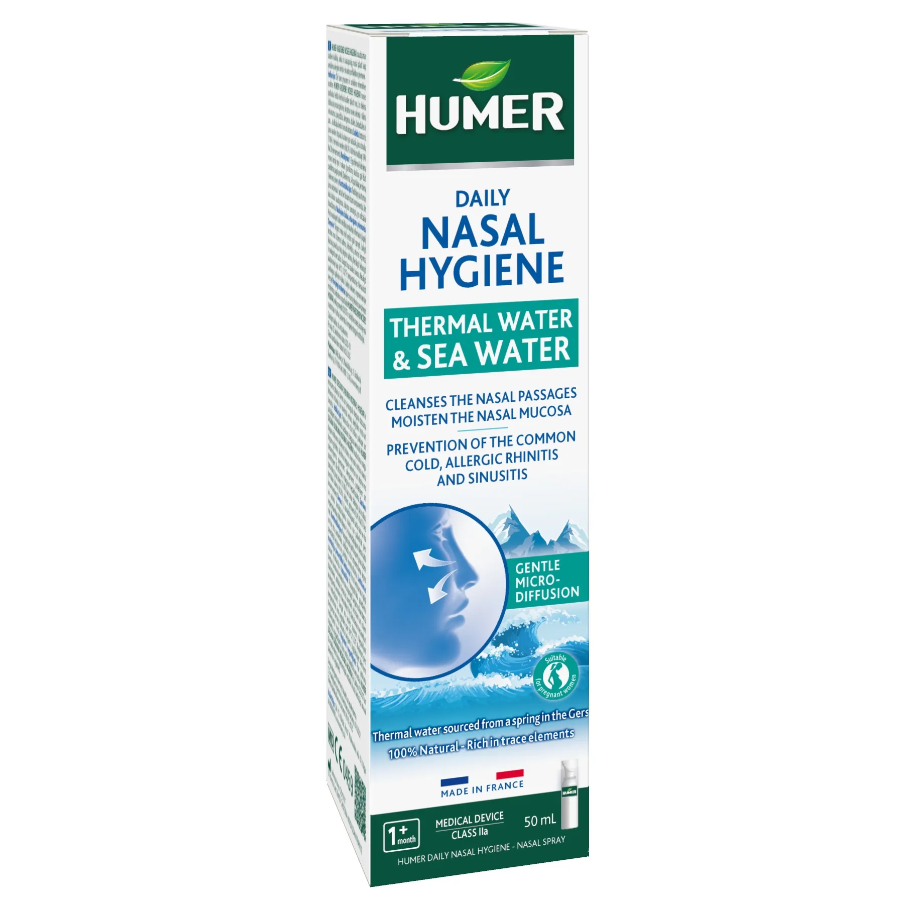 HUMER terminio ir jūros vandens nosies purškalas, 50 ml -  