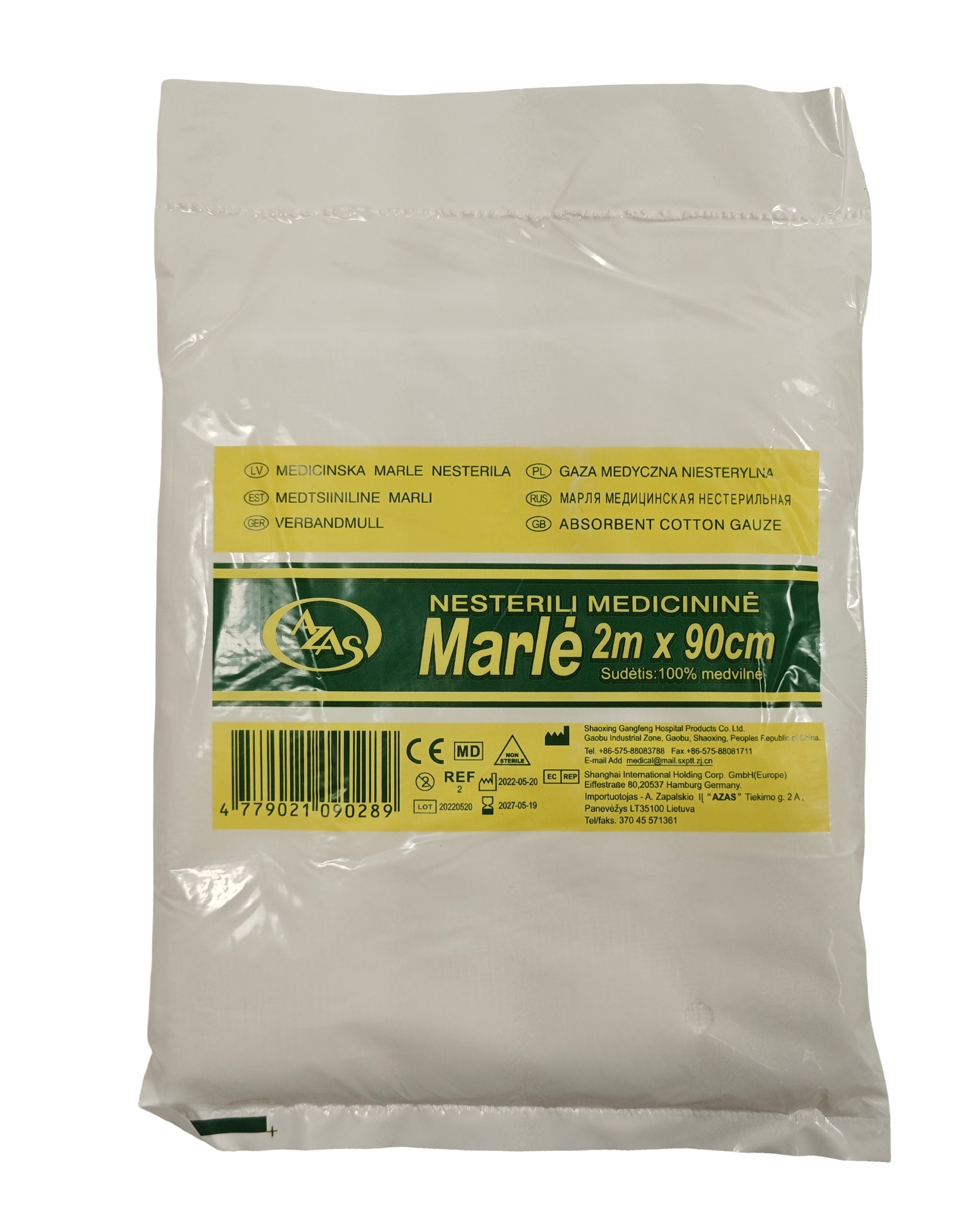 AZAS marlė, medicininė 2 m x 90 cm -  