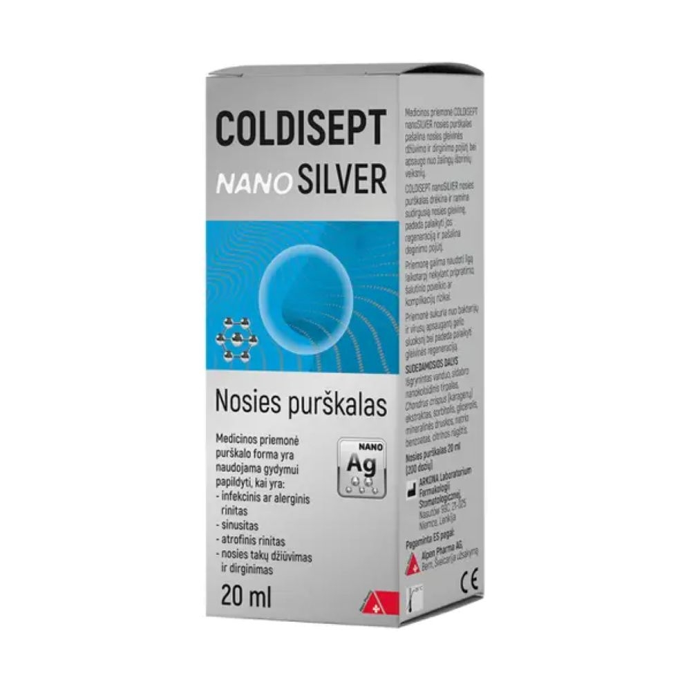 COLDISEPT nosies purškalas NANOSILVER, 20ml -  