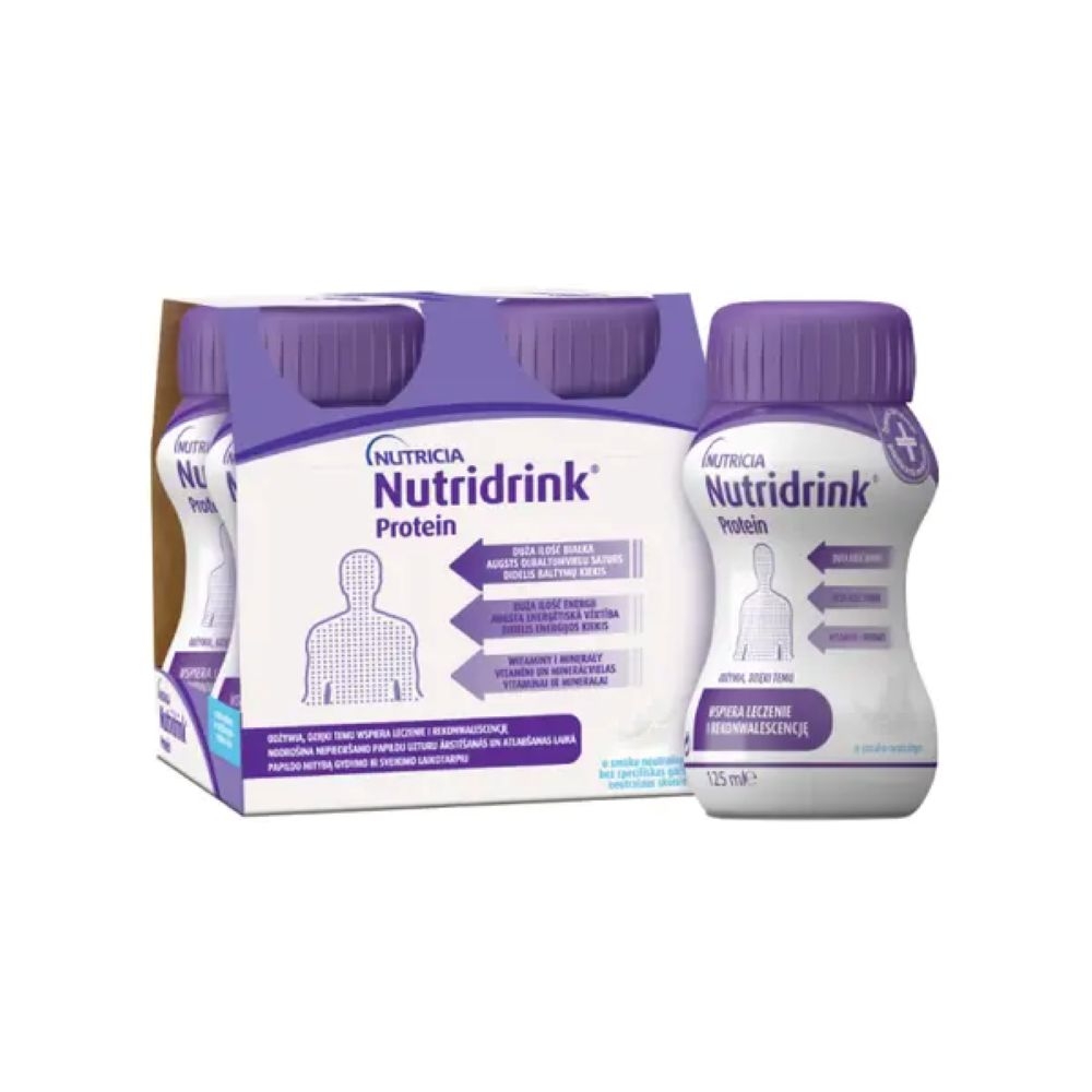 NUTRIDRINK gėrimas PROTEIN, neutralaus skonio, 125ml, N4 -  