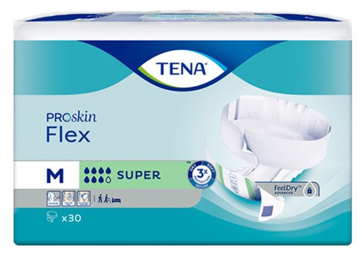 TENA sauskelnės FLEX SUPER, M dydis, N30 -  