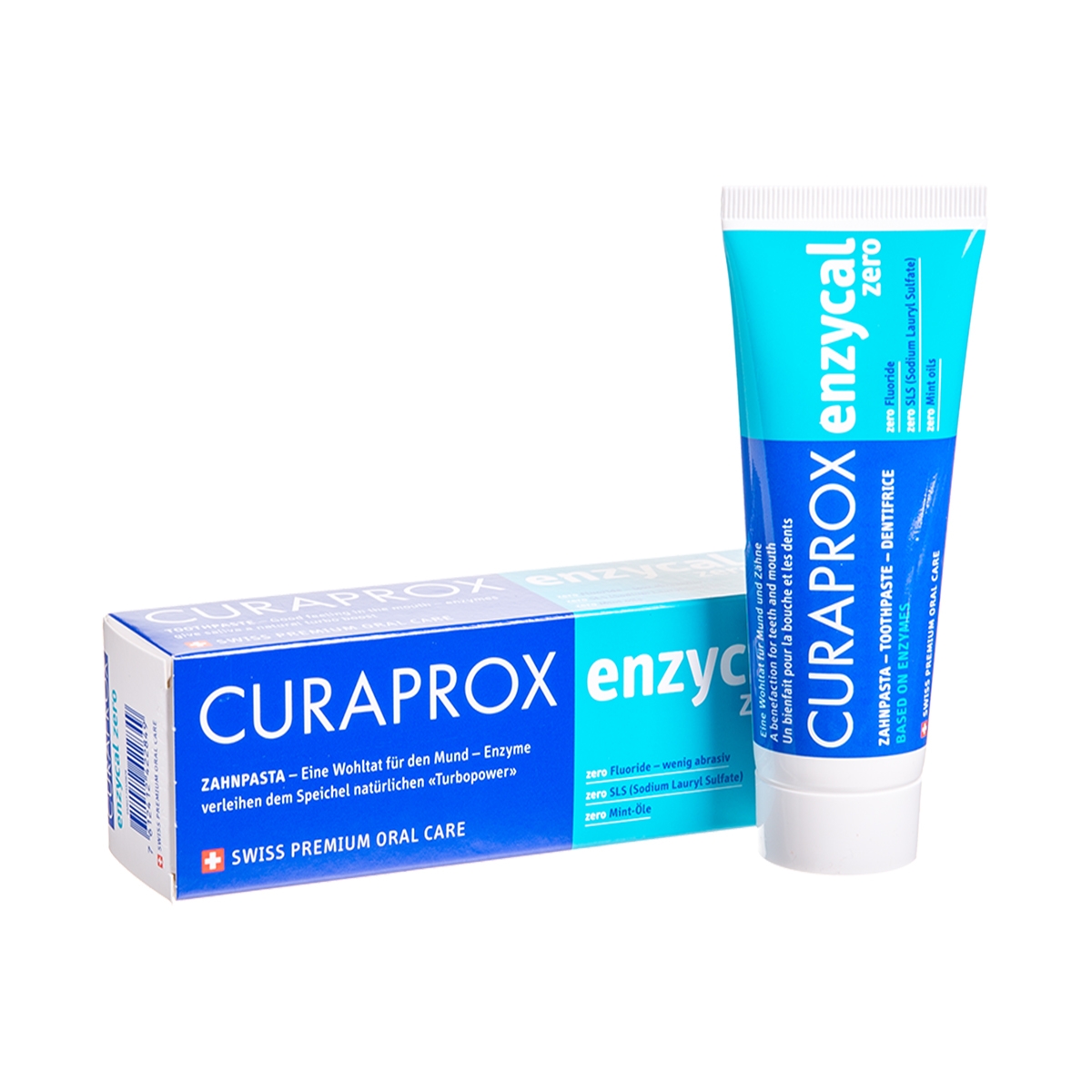 CURAPROX dantų pasta be fluoro su enzimais ENZYCAL ZERO, 75ml -  