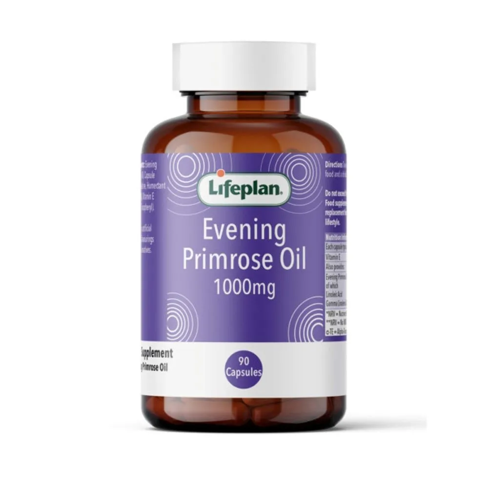 LIFEPLAN nakvišų aliejus EVENING PRIMROSE OIL, 1g kaps., N90 -  