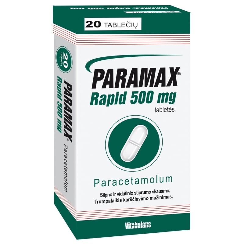 PARAMAX Rapid 500mg tabletės N20 -  