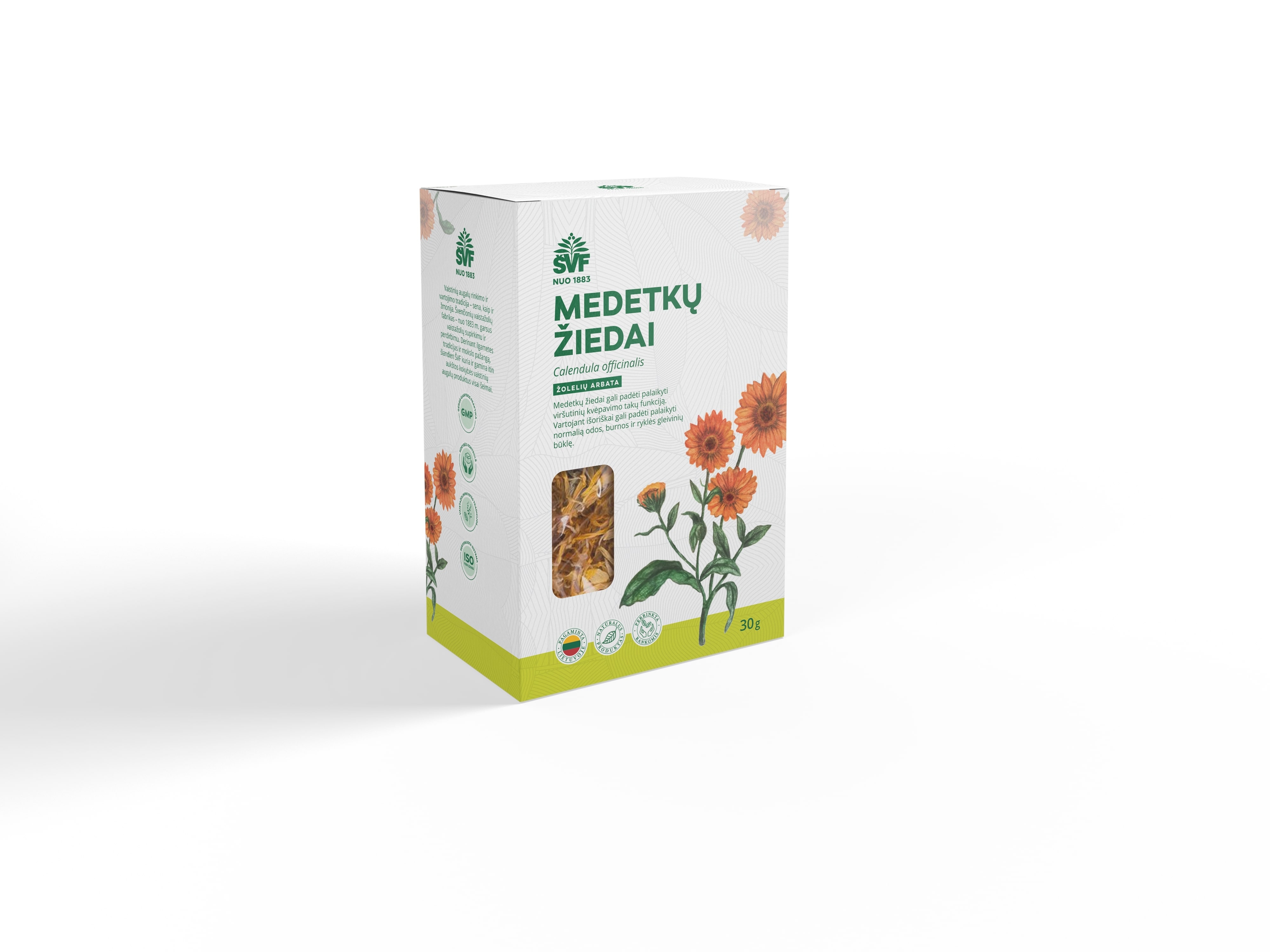 ŠVF žolelių arbata MEDETKŲ ŽIEDAI, 30g -  