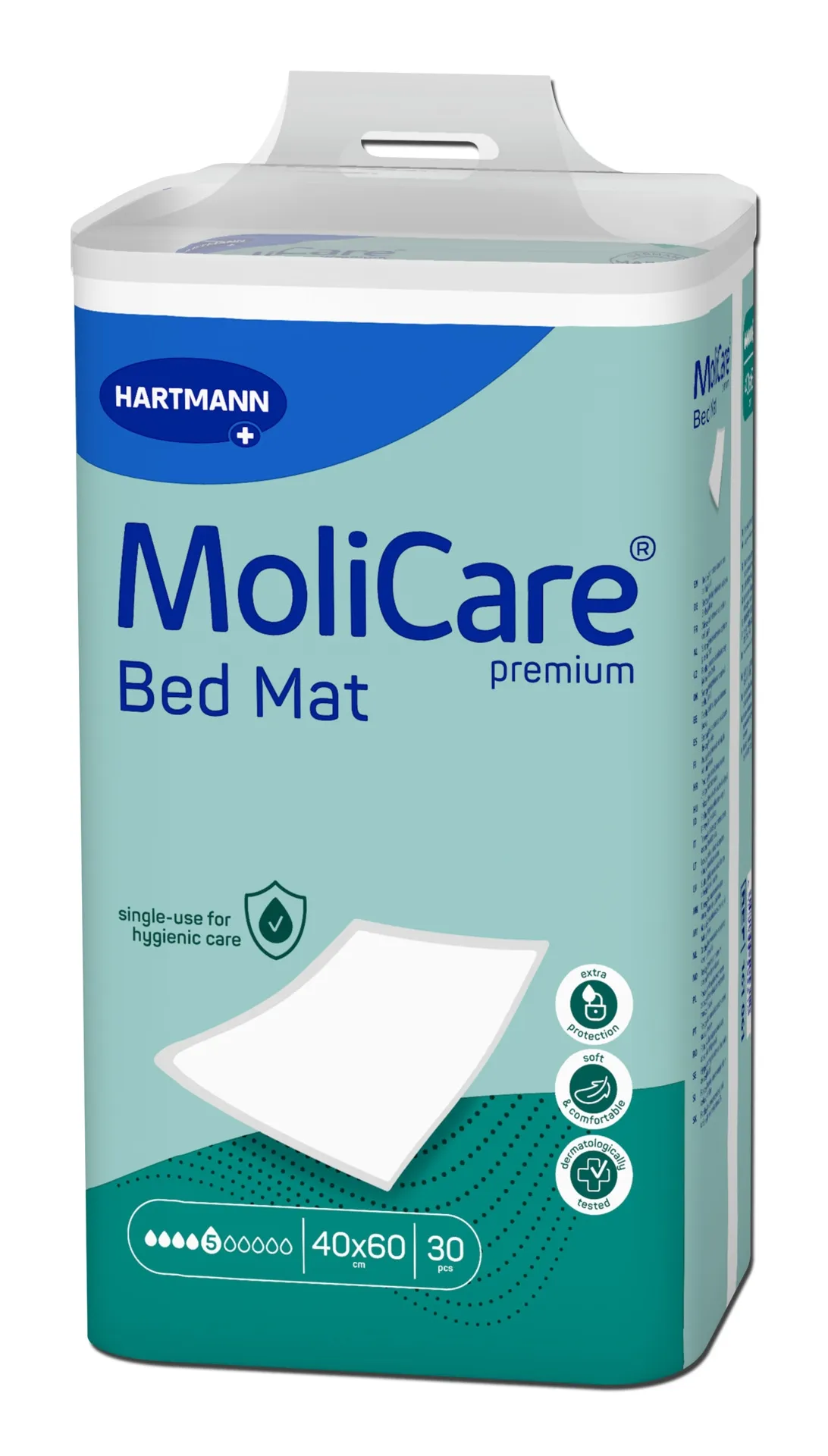 MOLICARE PREMIUM Bed Mat 5 lašai 40x60cm, 30 vnt. -  