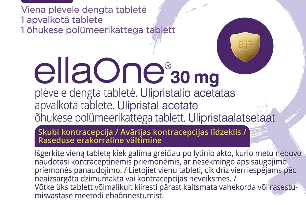 EllaOne 30mg plėvele dengta tabletė N1 -  2