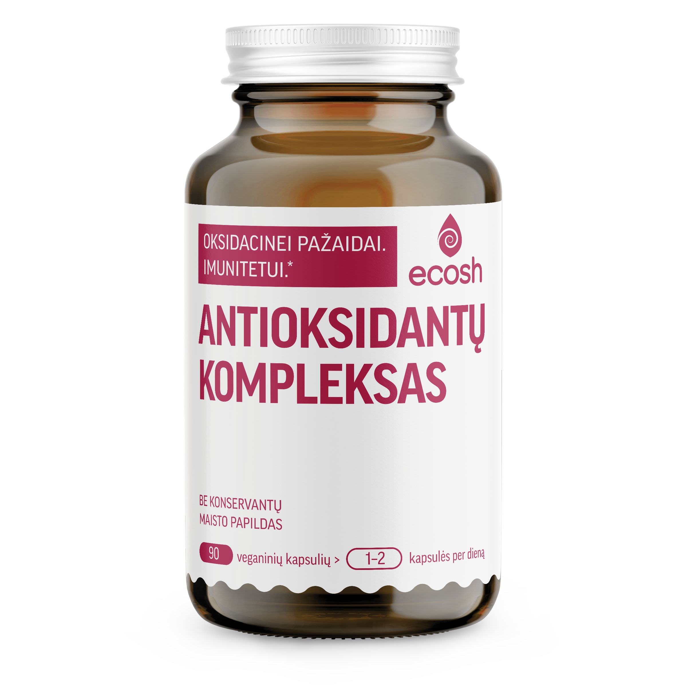 ECOSH Antioksidantų kompleksas, 90 kapsulių -  