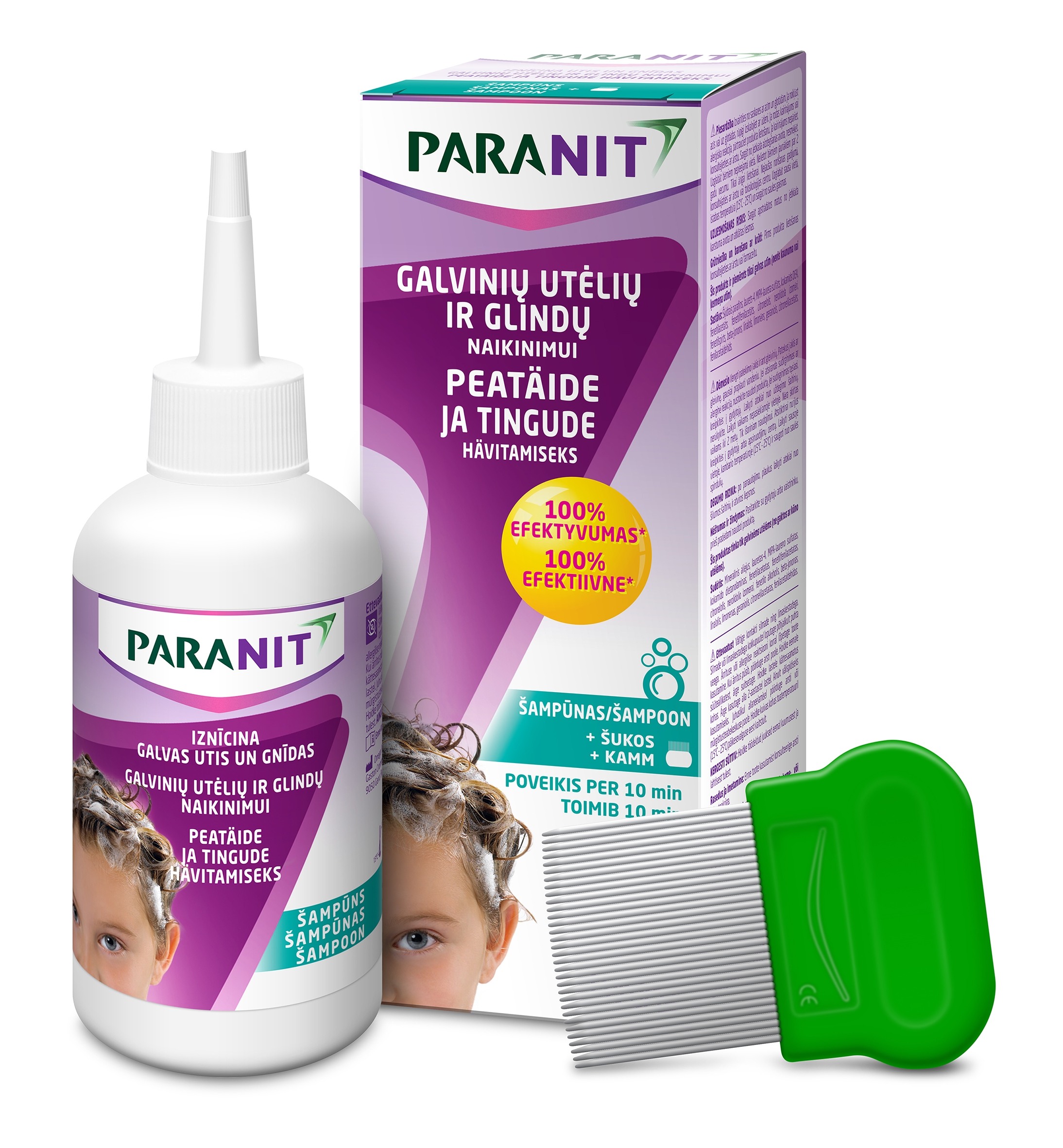 PARANIT gydomasis šampūnas nuo utėlių ir glindų, 200ml -  