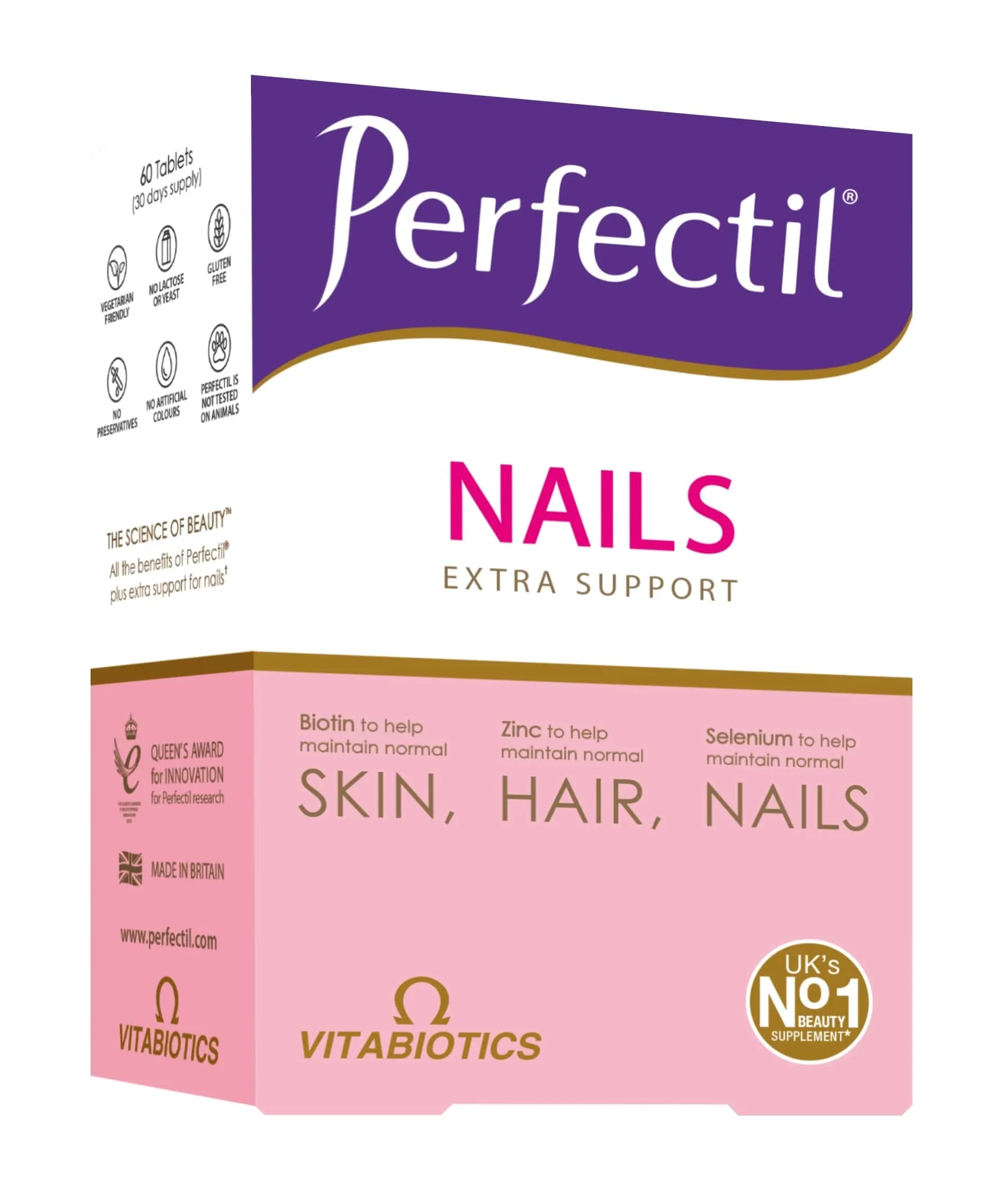 PERFECTIL PLUS NAILS, 60 tablečių -  