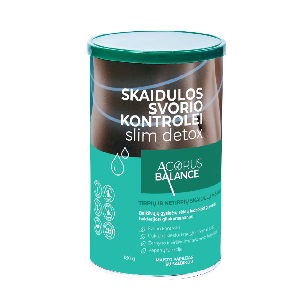 ACORUS BALANCE skaidulos svorio kontrolei SLIM DETOX FIBER -  