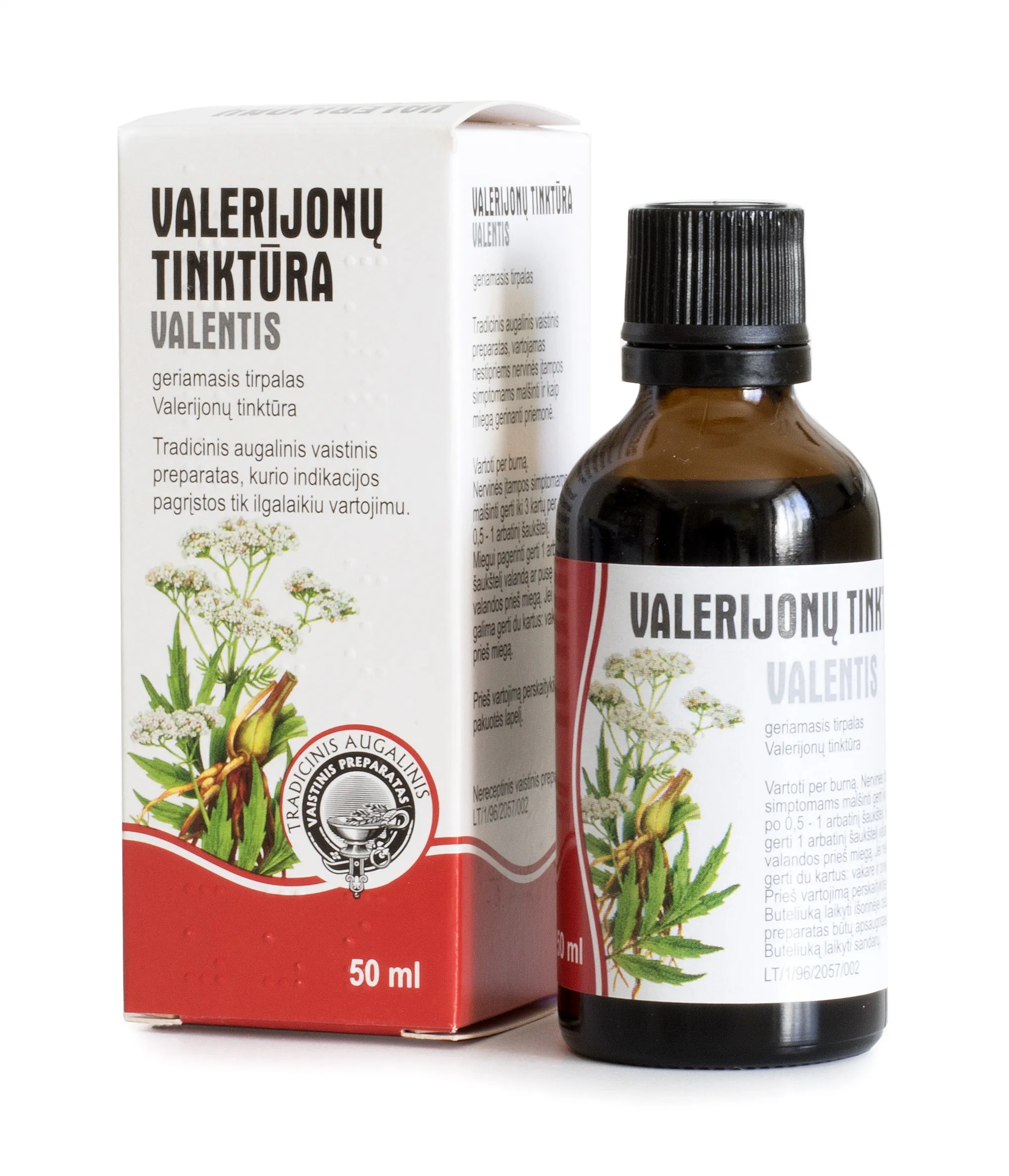 VALERIJONŲ TINKTŪRA VALENTIS geriamasis tirpalas 50ml -  