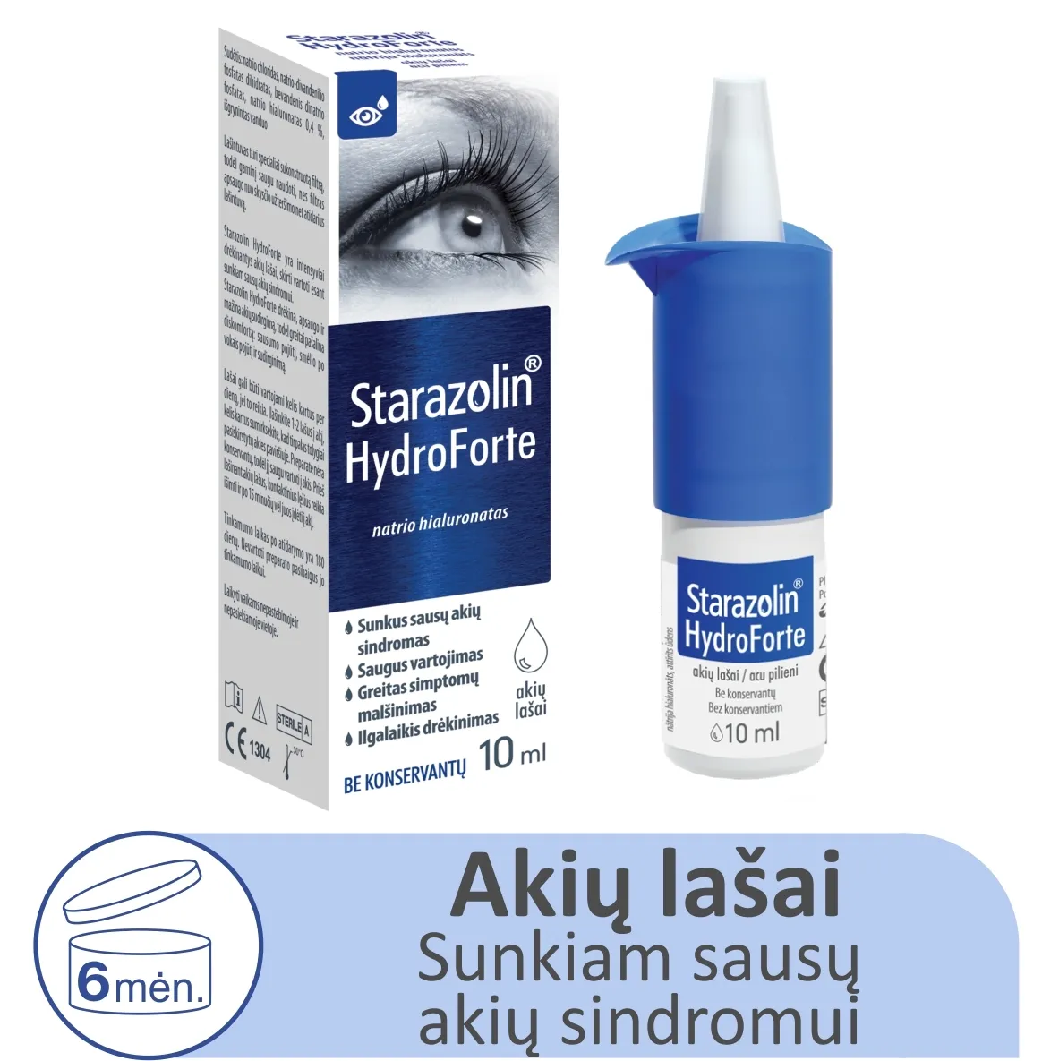 STARAZOLIN HYDROFORTE akių lašai, 10 ml -  