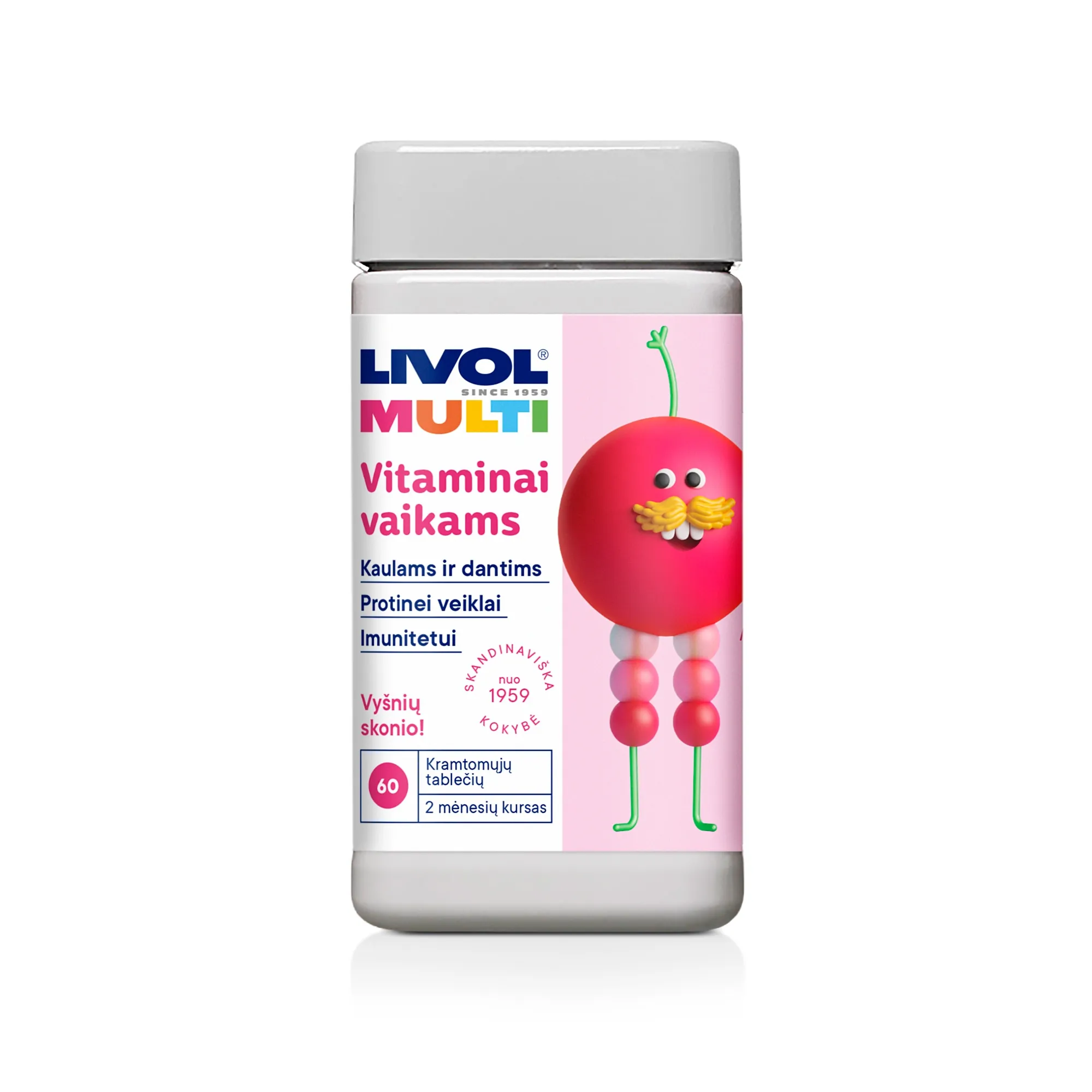 LIVOL MULTI vitaminai vaikams vyšnių sk., 60 tabl. -  2