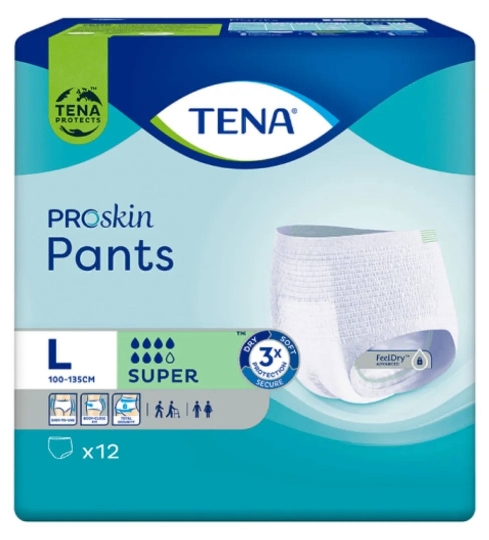 TENA sauskelnės kelnaitės PANTS SUPER, L dydis, N12 -  