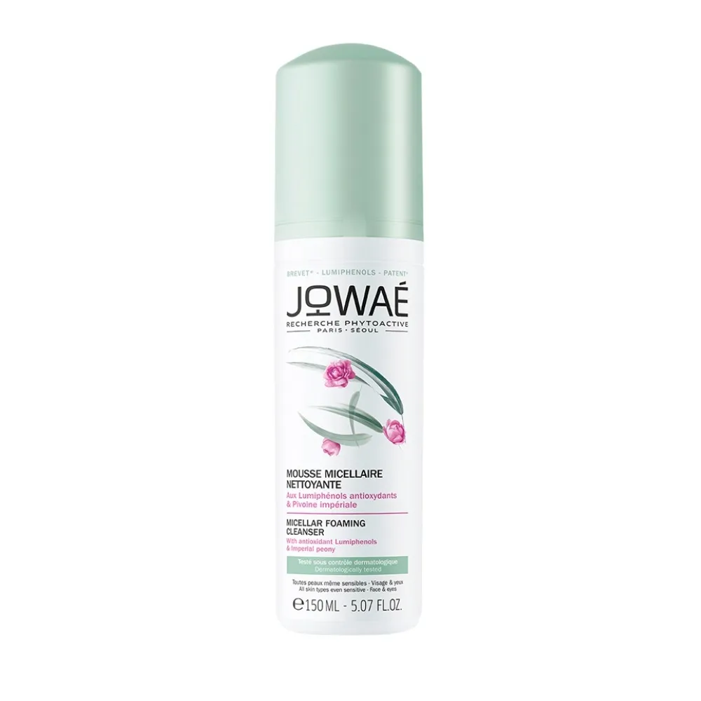 JOWAE micelinis putojantis veido prausiklis su bijūnų hidrolatu, 150ml -  