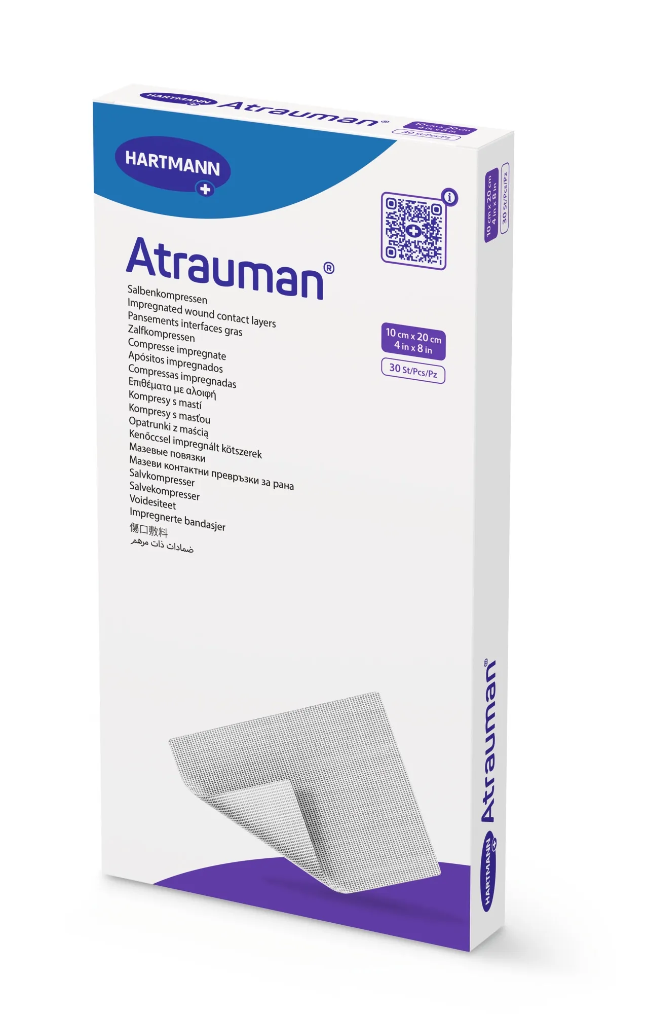ATRAUMAN sterilus tinklelinis tvarstis, 10 cm x 20cm, 1 vnt. -  
