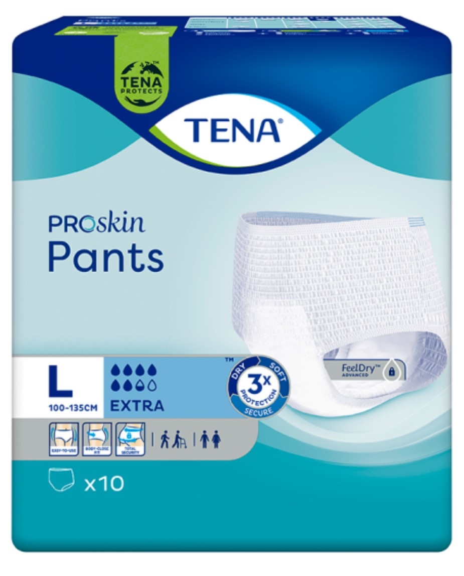 TENA sauskelnės kelnaitės PANTS EXTRA, L dydis, N10 -  