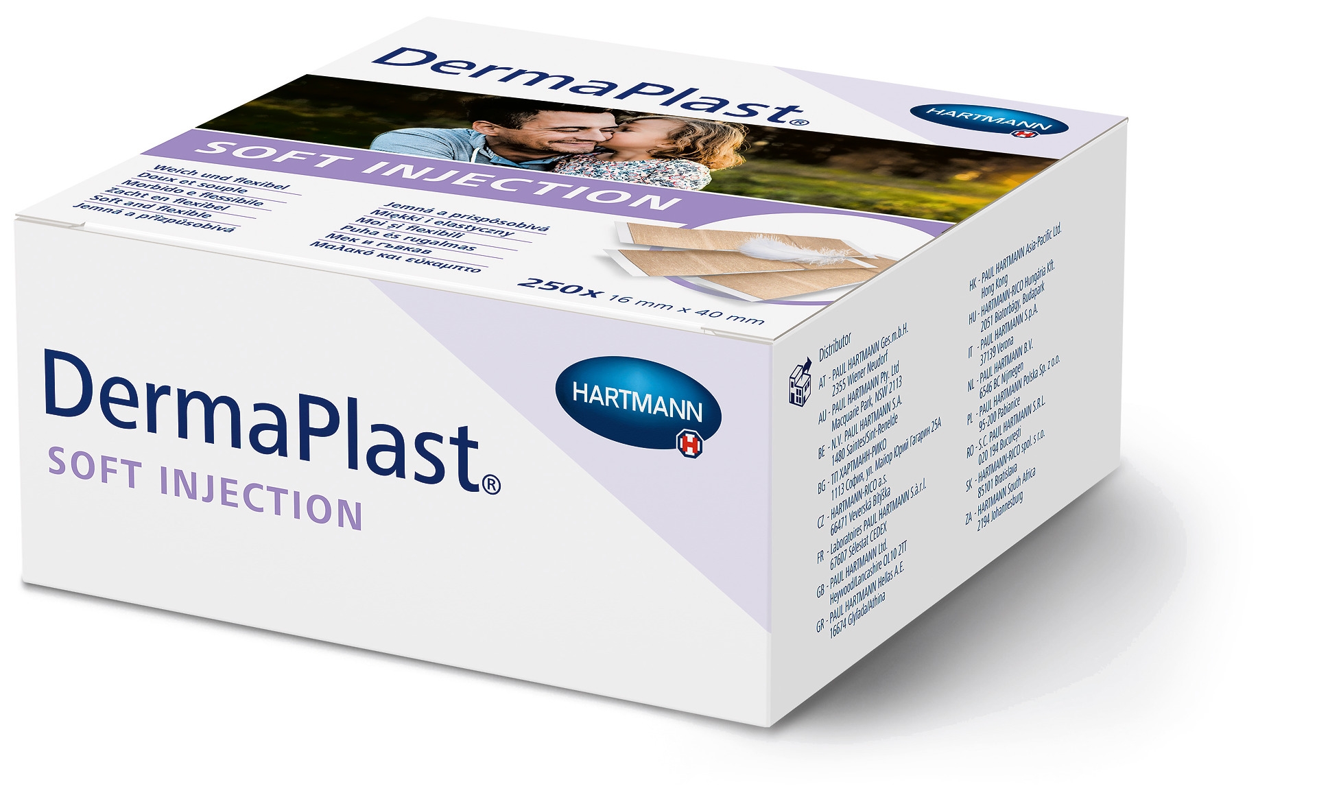 DERMAPLAST SOFT INJECTION pleistrai 16x40mm, 250 vnt. -  