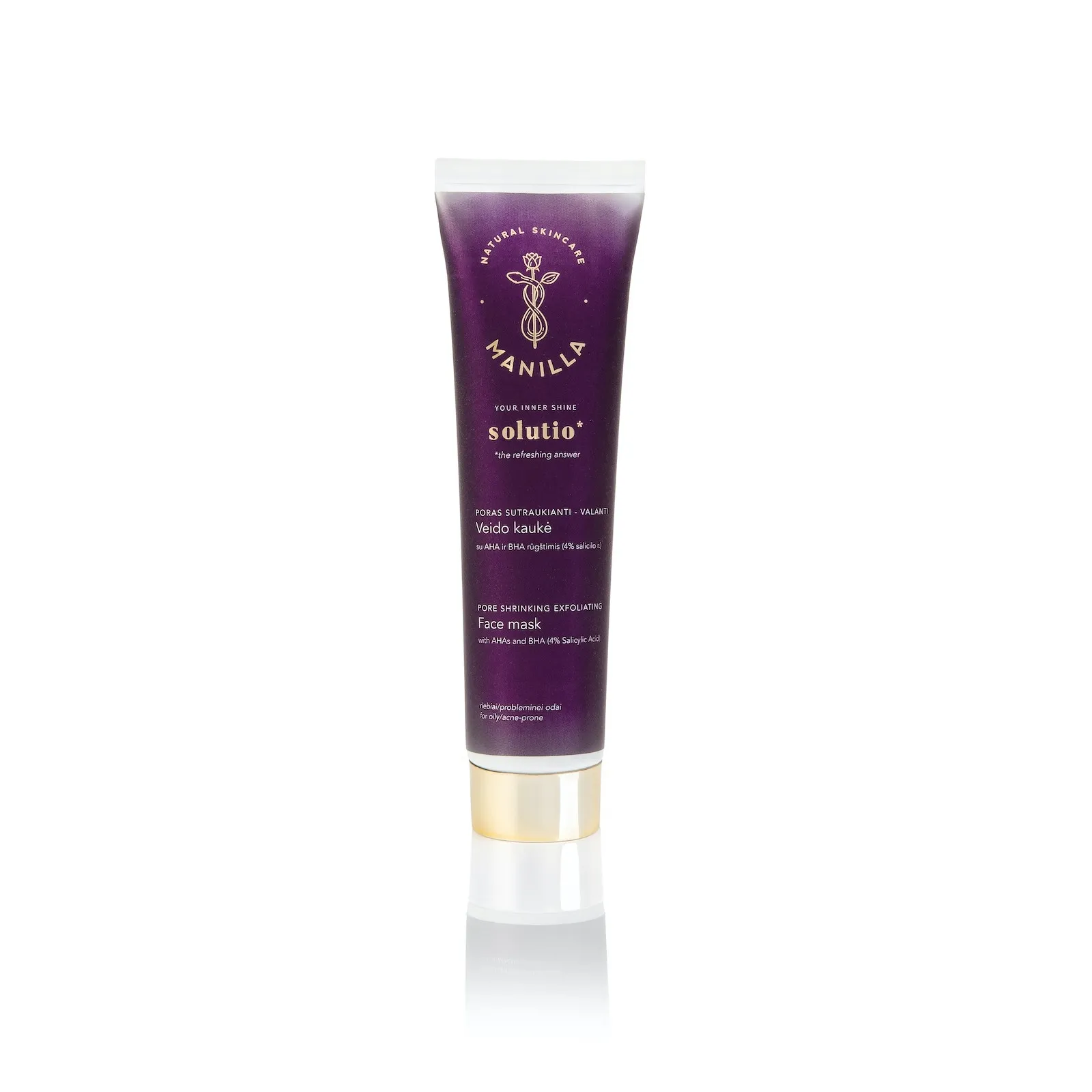 MANILLA poras sutraukianti veido kaukė SOLUTIO, 60ml -  
