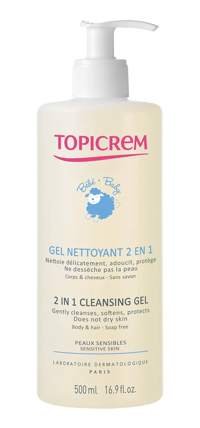 TOPICREM 2in1 prausiamoji želė BABY, 500ml -  
