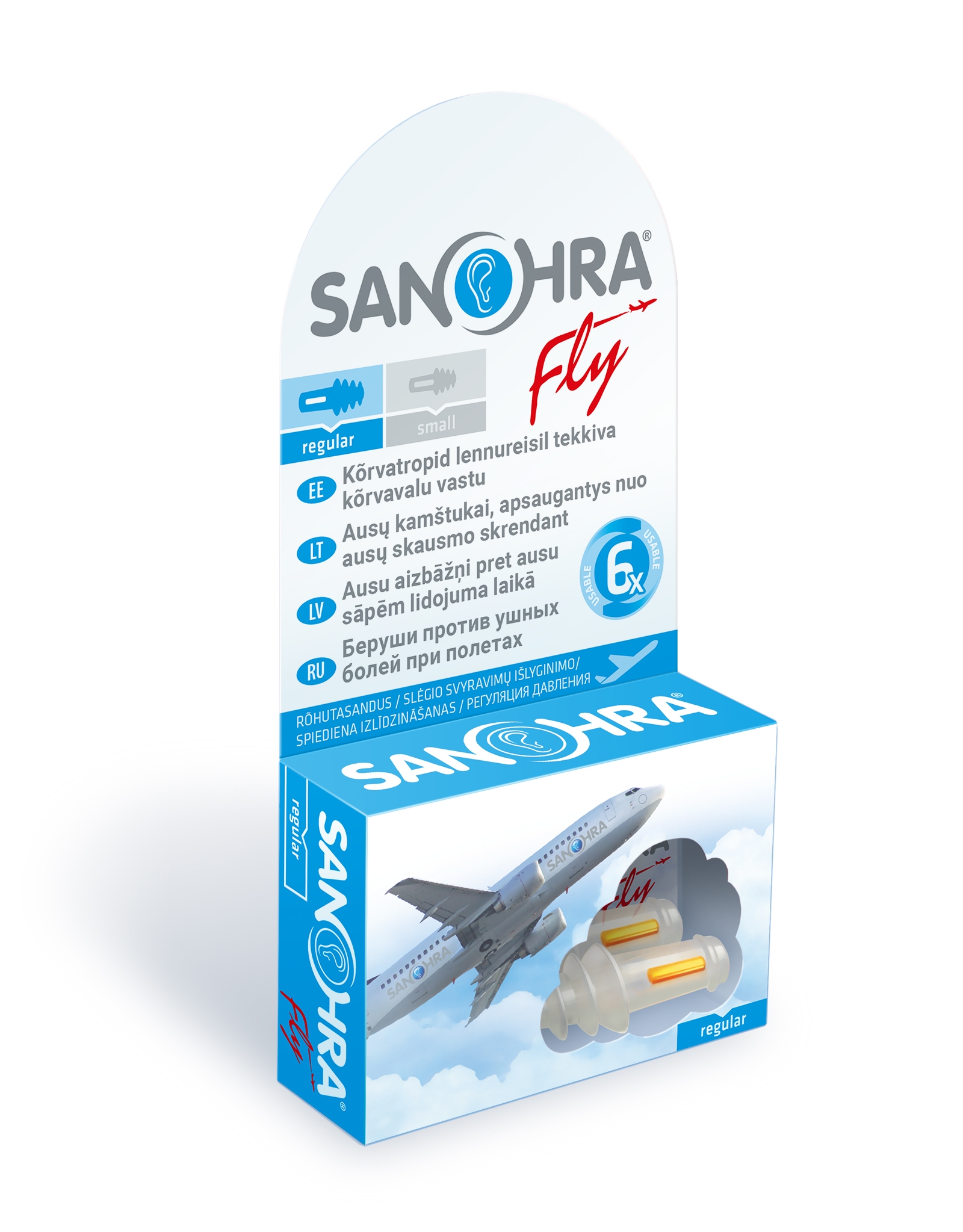 SANOHRA ausų kištukai skrydžiams FLY ADULT, N2 -  