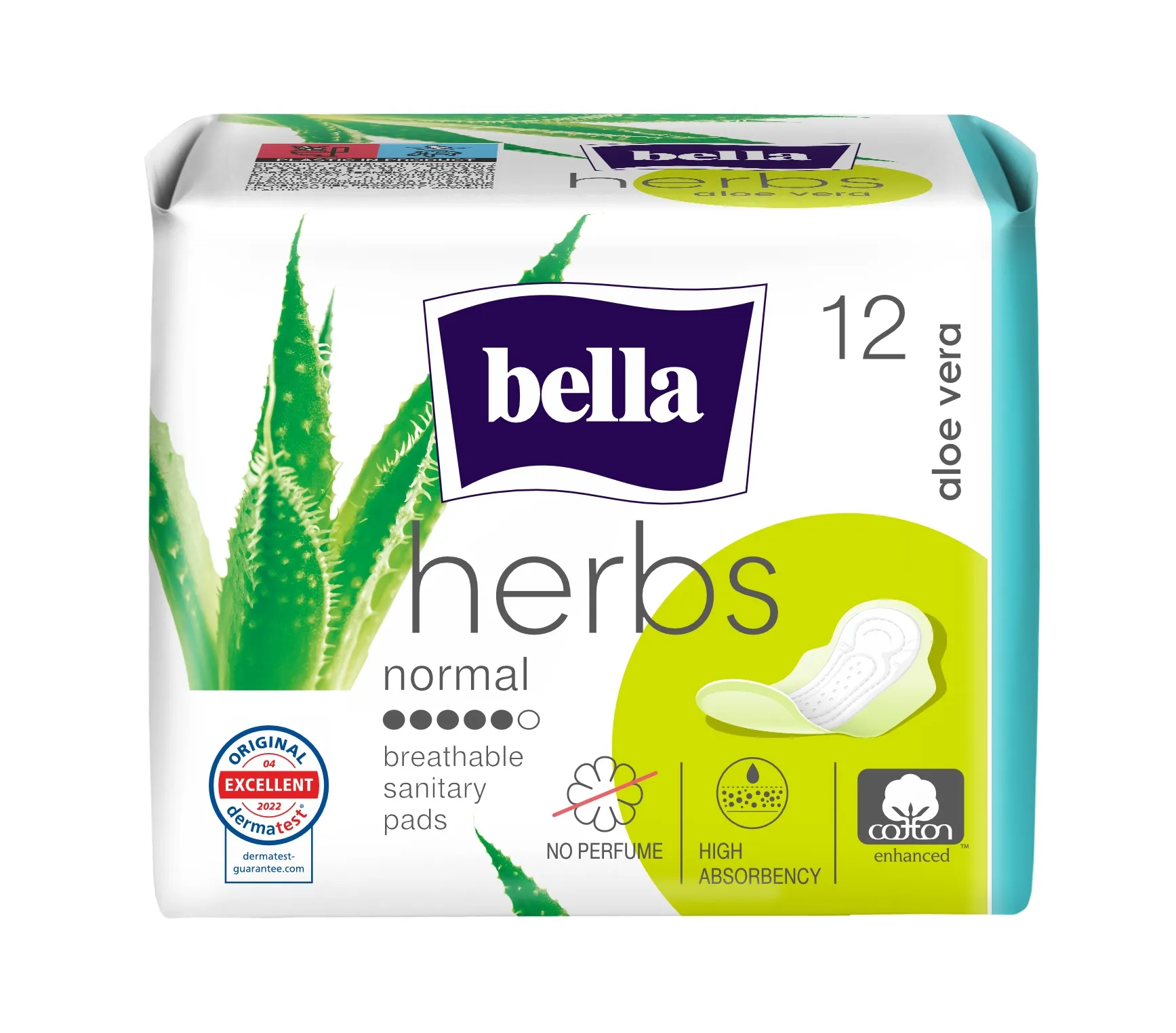 BELLA Herbs Aloe Vera hig.pak.su alaviju 12 vnt. -  
