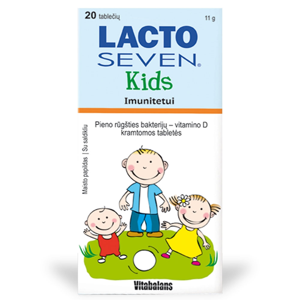 VITABALANS LACTOSEVEN KIDS tabletės N20 -  