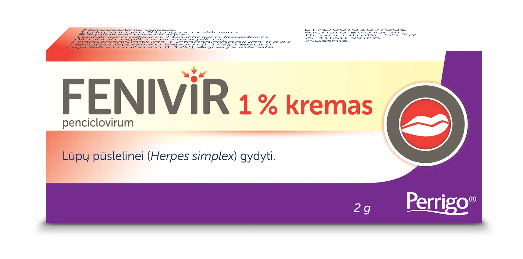 Fenivir 1% kremas 2g -  
