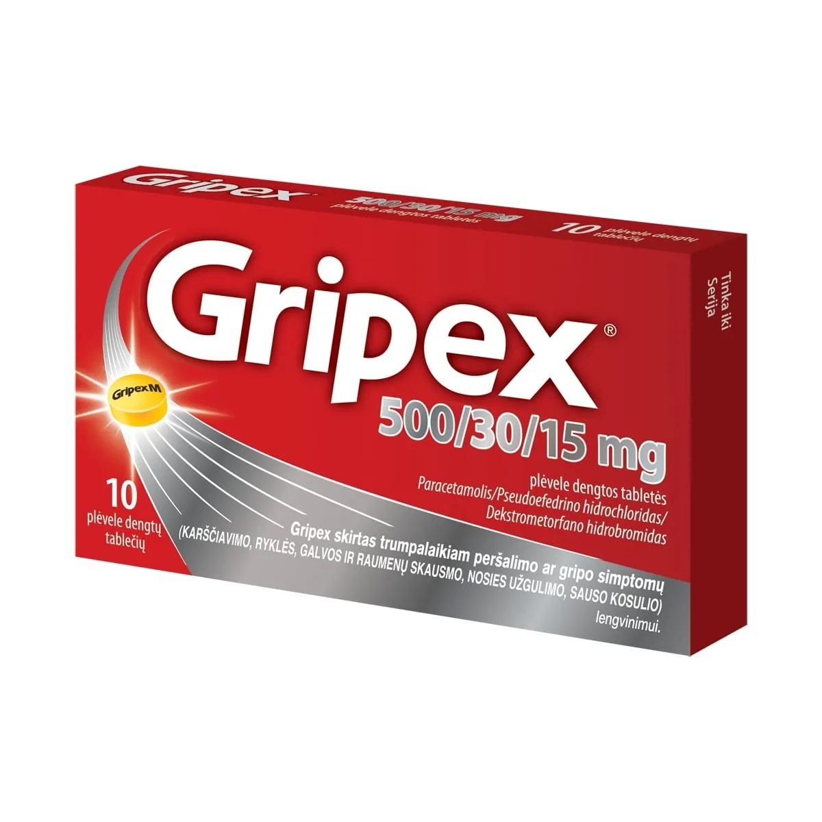 Gripex 500mg/30mg/15mg tab. N10 -  2