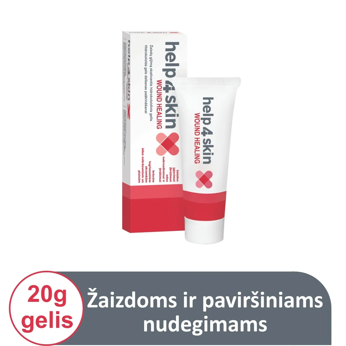 HELP4SKIN gelis žaizdoms, nuo 2 m., 20g -  1