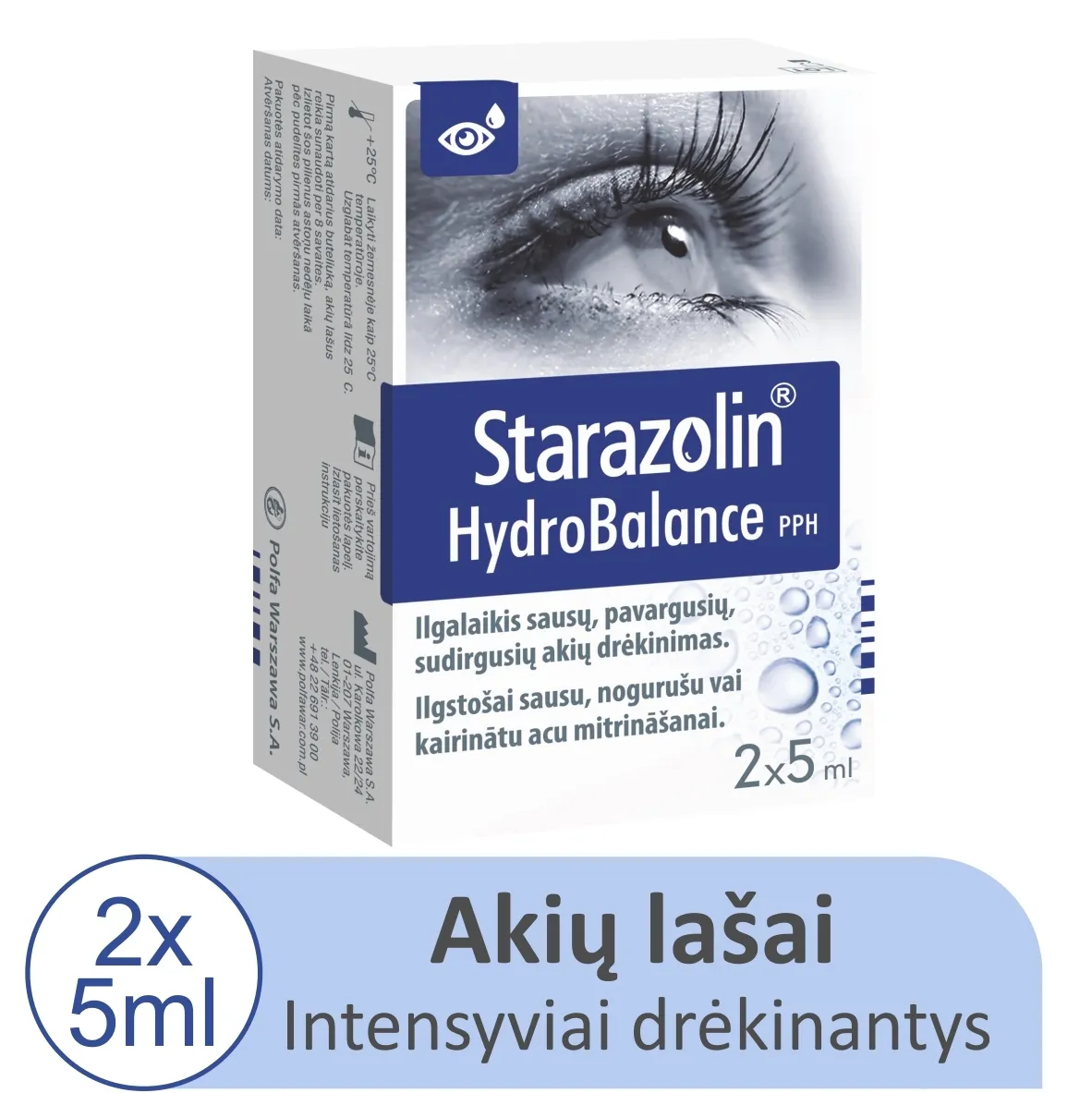 STARAZOLIN HYDROBALANCE akių lašai, 5ml, N2 -  1