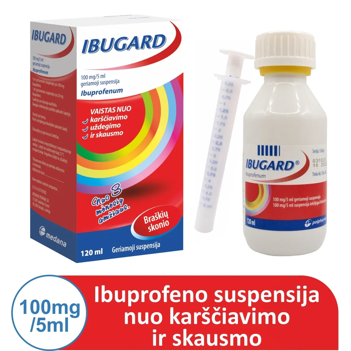 Ibugard 100mg/5ml susp.120ml N1 -  1