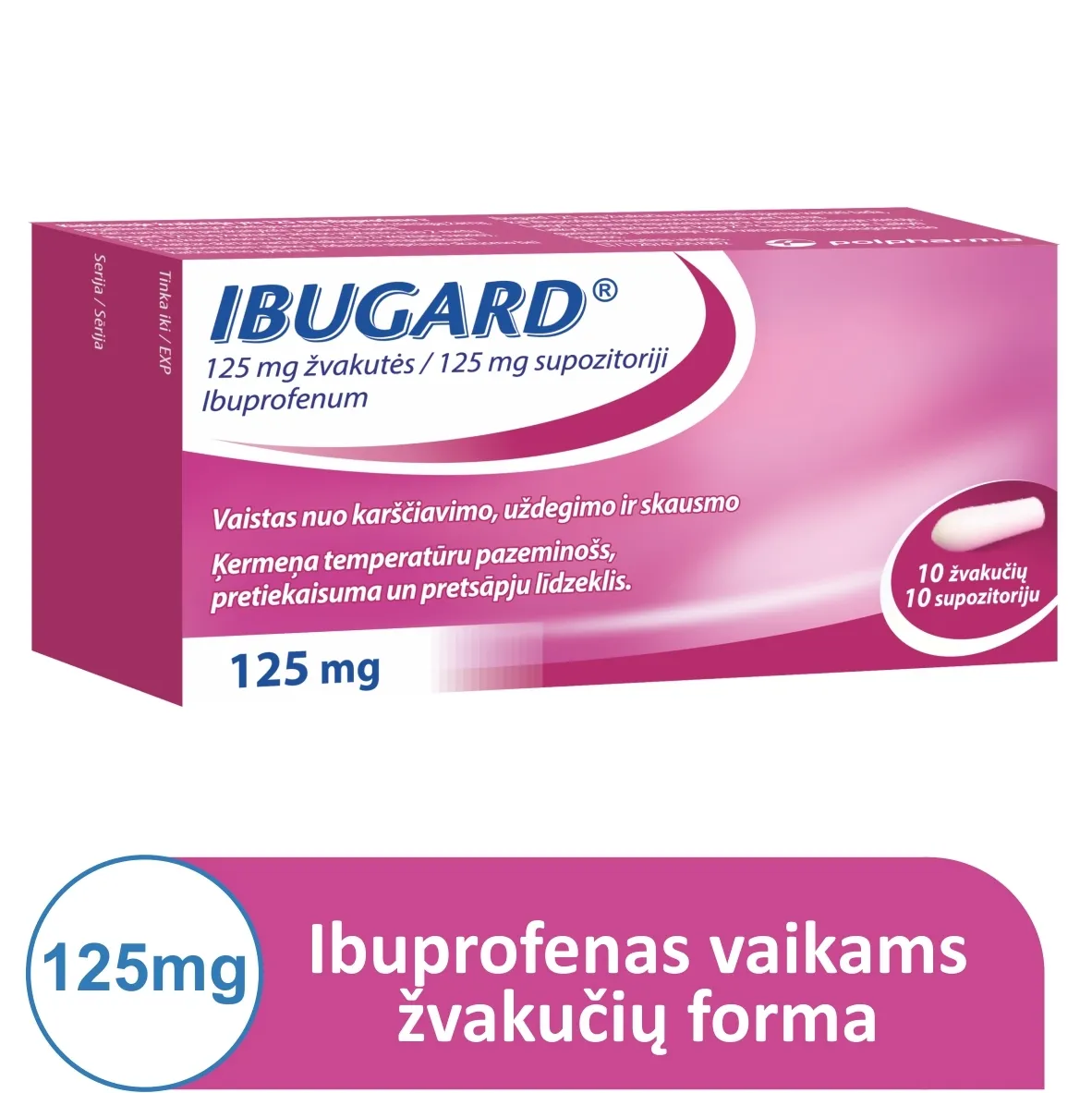 Ibugard 125mg supp. N10 -  1