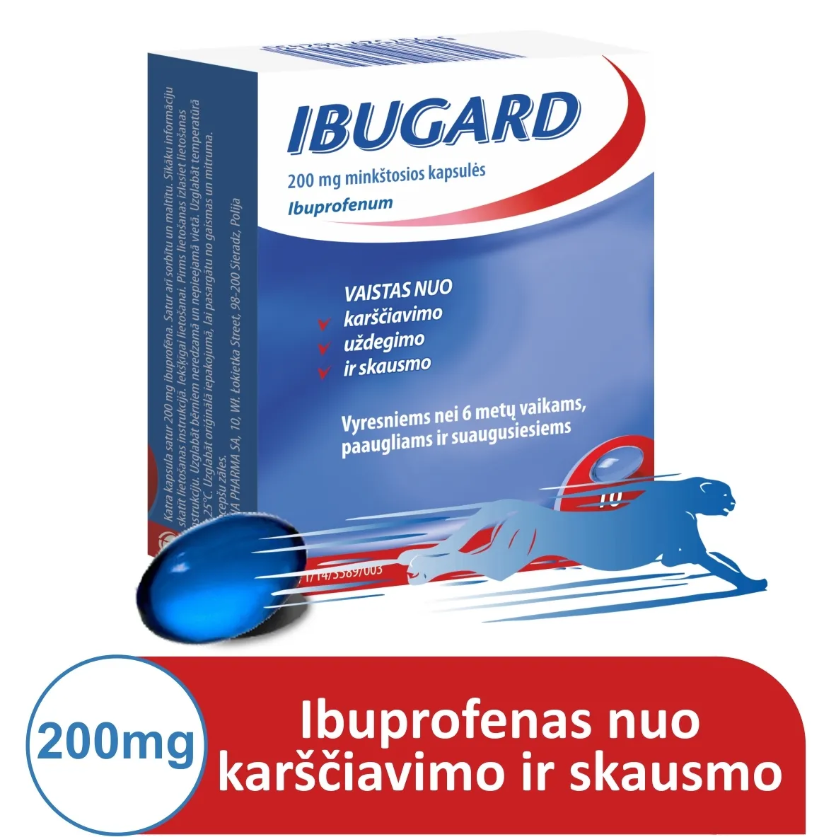 Ibugard 200mg caps. N10 -  1